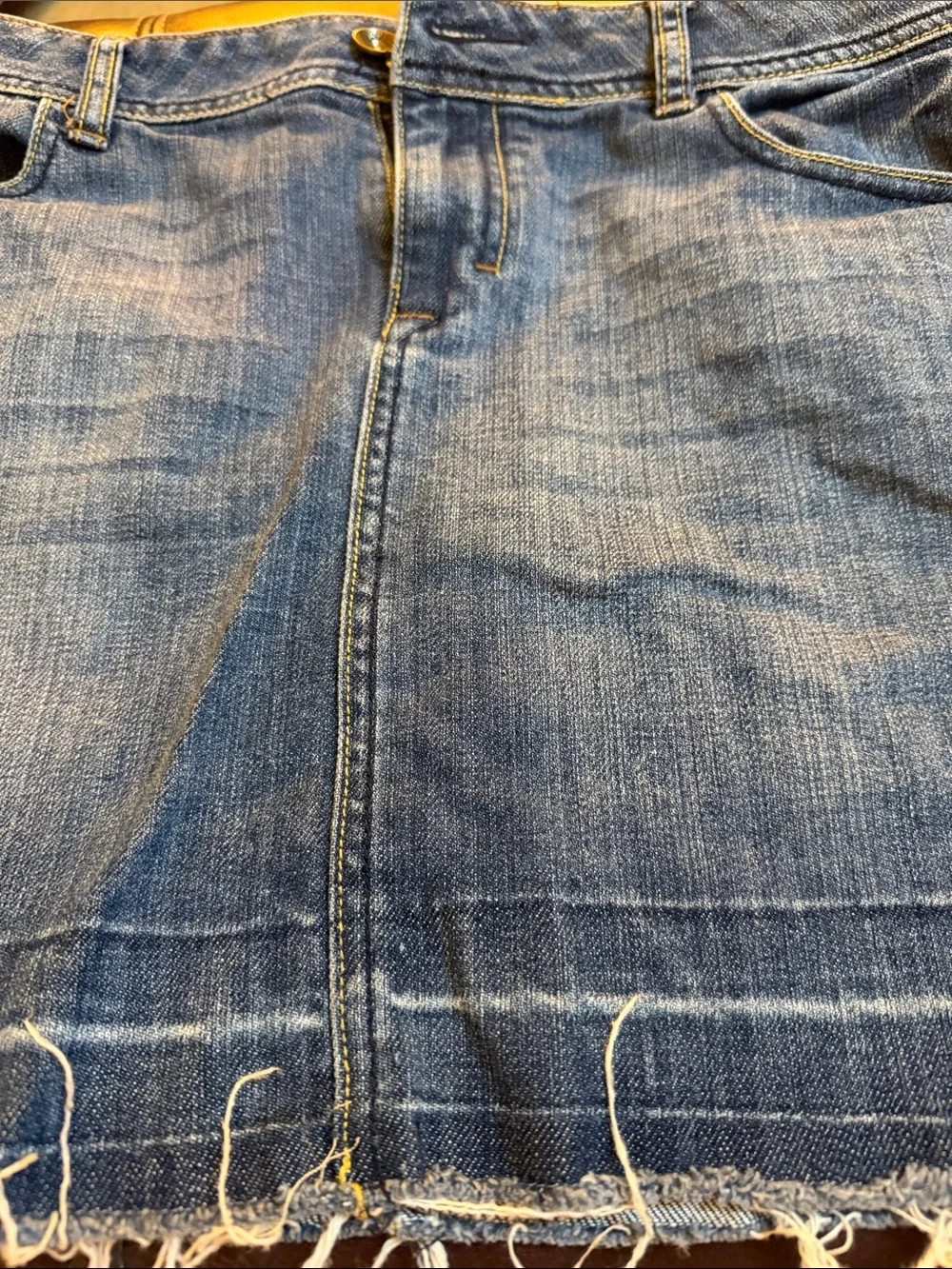 APT 9 short denim skirt with raglan skirt hem size 12